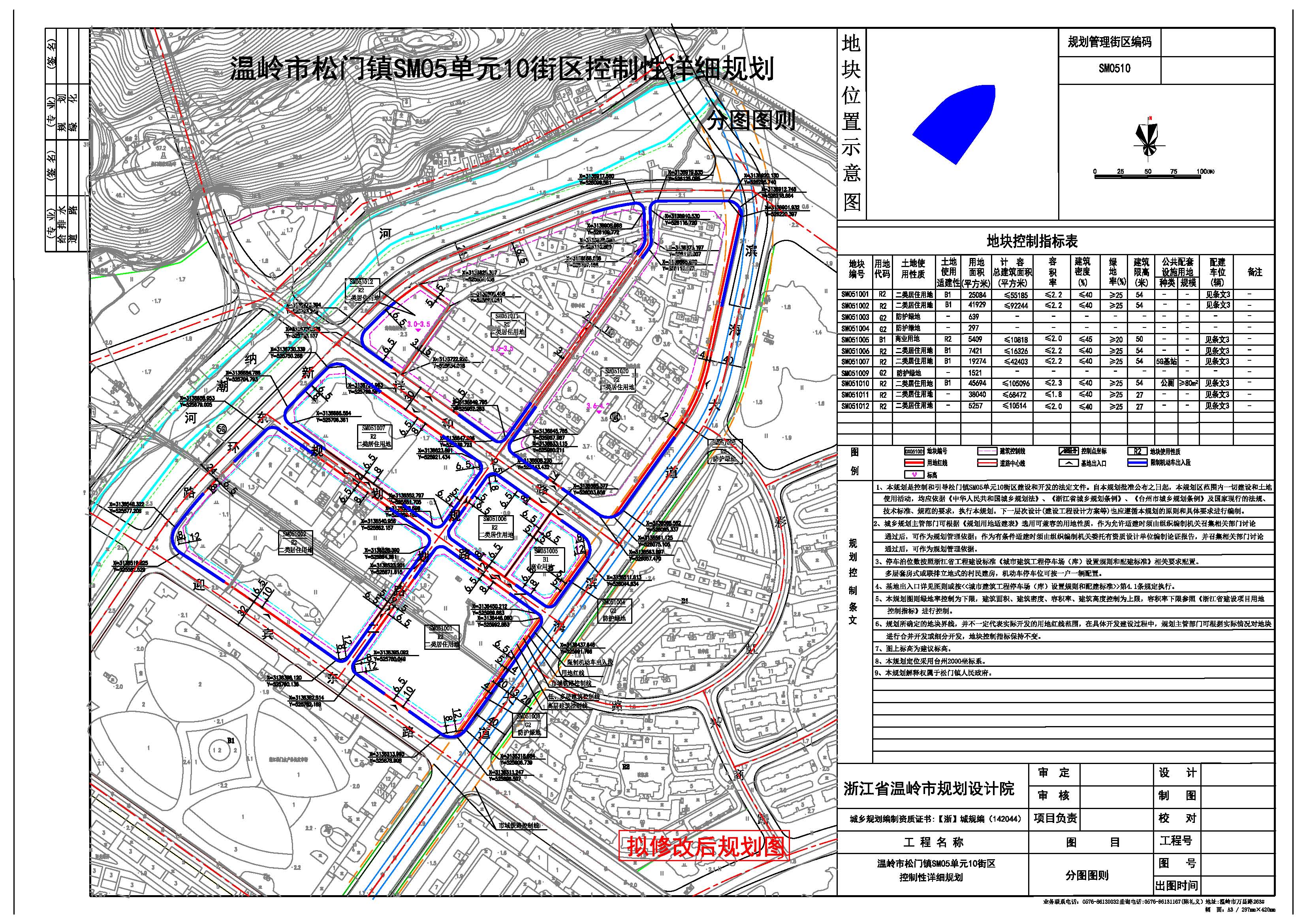 温岭市松门镇SM05单元11街区控制性详细规划（草案）批前公告